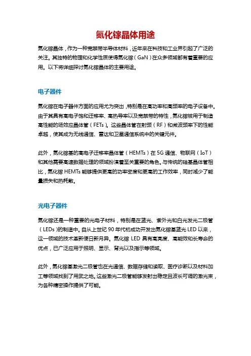 氮化镓晶体用途