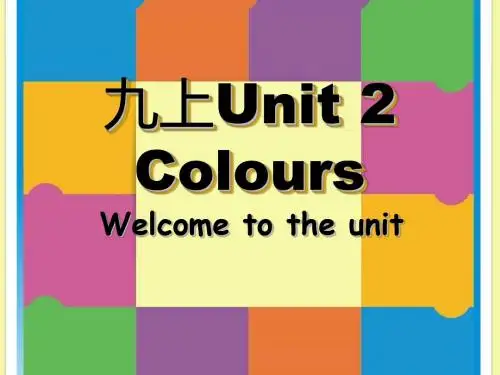 牛津译林版九年级英语上册《nit 2 Colours  Welcome to the unit》公开课课件_22