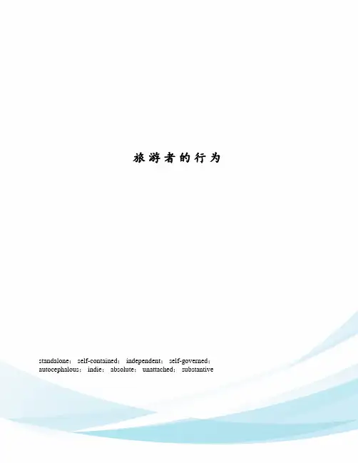 旅游者的行为