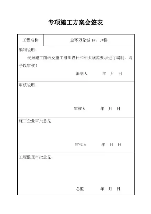 施工方案会签表