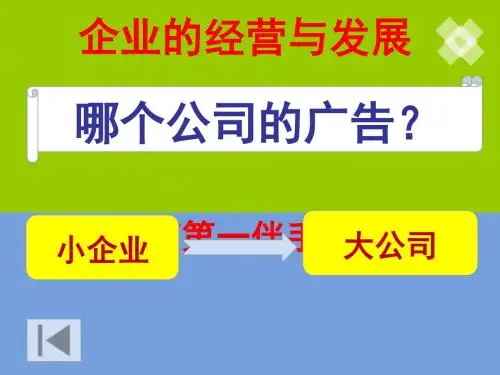 人教版高中政治必修一5.1 企业的经营 课件(共30张PPT)