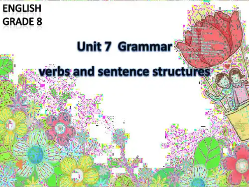 牛津译林英语 八年级上册Unit7Grammar(共21张PPT)