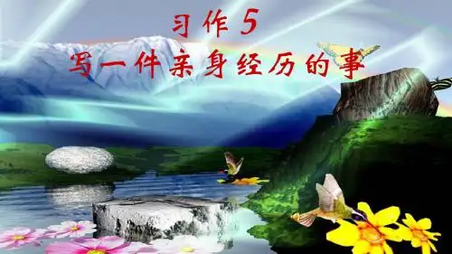 小学语文五年级下册《我经历的一件事》ppt课件1