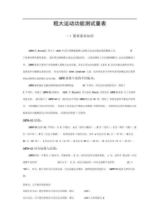 粗大运动功能测试量表