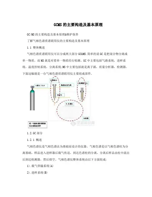 GCMS的主要构造及基本原理