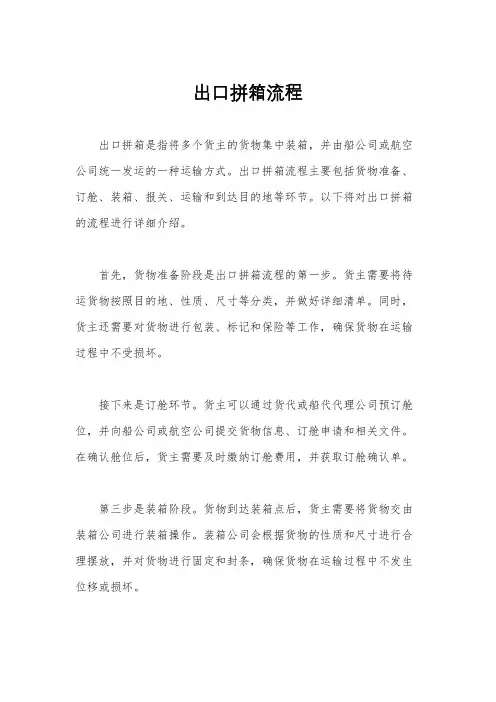出口拼箱流程