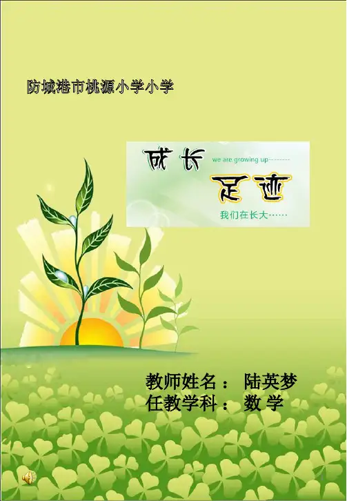 教师个人成长档案模板_陆ppt课件