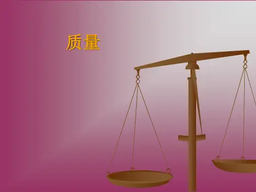 沪科版八年级全册 物理 优秀课件 质量 PPT(共13张)