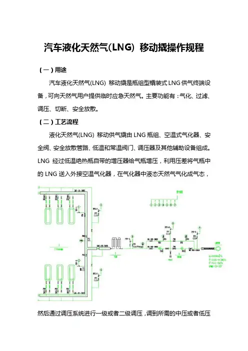 汽车液化天然气(LNG) 移动撬操作规程
