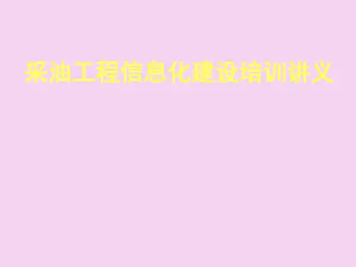 采油工程信息化建设培训教材ppt课件