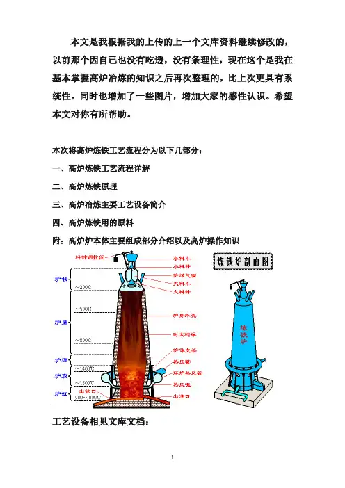 高炉炼铁工艺流程(经典)
