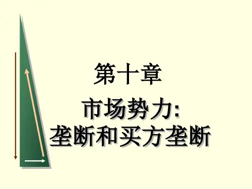 (微观经济学课件)第十章 市场势力：垄断和买方垄断