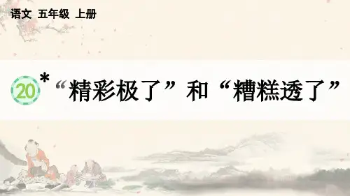 部编版五上语文20 “精彩极了”和“糟糕透了”PPT课件