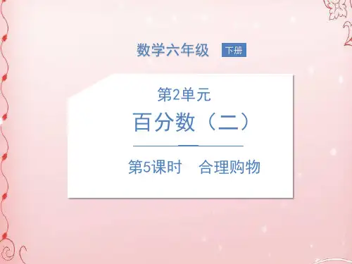 六年级下册数学课件-2 百分数(二)第5课时 合理购物 人教版 (共9张PPT)