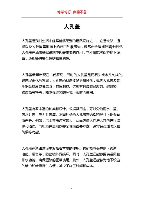 人孔盖_精品文档