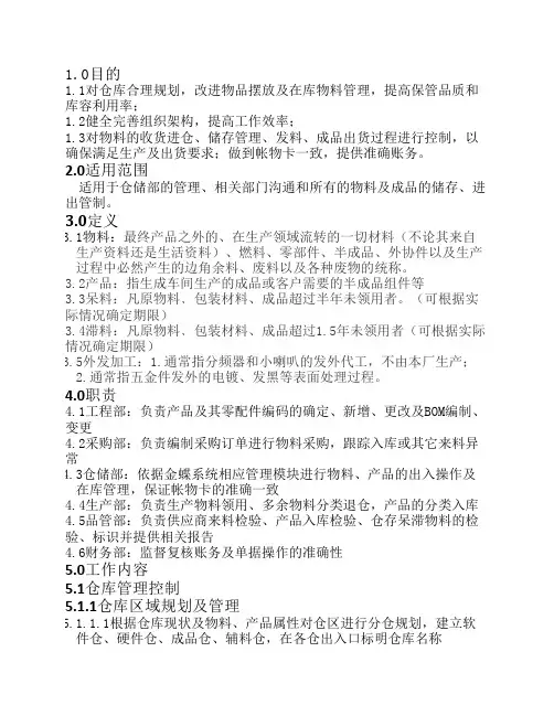 仓储管理控制程序