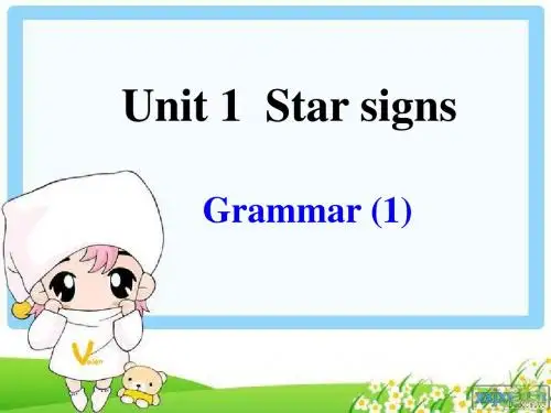 9A Unit 1 Star signs Grammar
