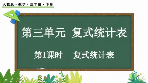 小学三年级数学下册教学课件《复式统计表》