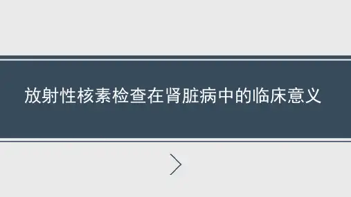 放射性核素检查-放射性核素检查在肾脏病中的临床意义---PPT精品课件