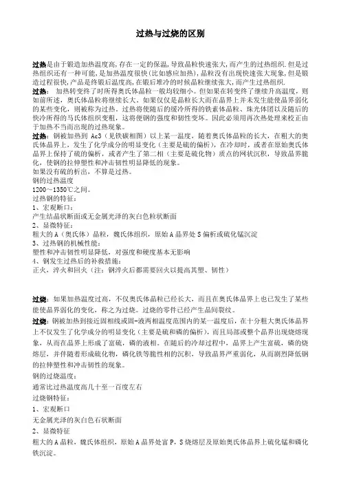 过热与过烧的区别