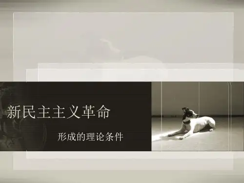 新民主主义革命理论的形成条件