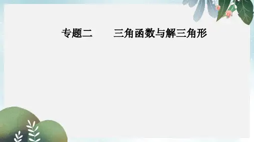高考数学二轮复习第二部分专题二三角函数与解三角形第2讲三角恒等变换与解三角形课件理