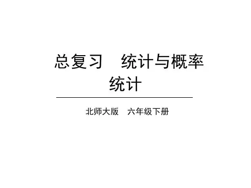 六年级下册数学课件-总复习3.统计与概率 第1-2课时 统计北师大版(共23张PPT)