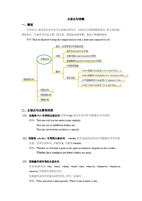 (完整版)主语从句用法详解