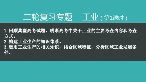 2020届高三二轮复习专题：工业 公开课优质课件