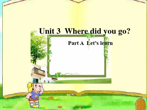 人教PEP版小学六年级下册英语课件 Unit 3 Where did you go (20)