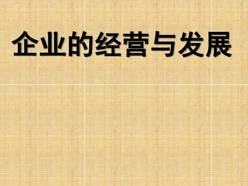 人教版高中政治必修一：5.1《企业经营成功的因素》精品课件