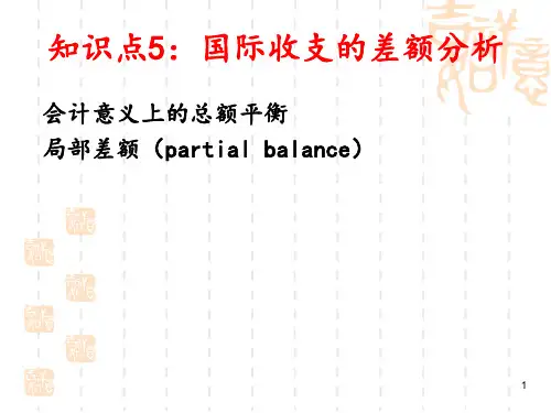 国际收支的差额分析