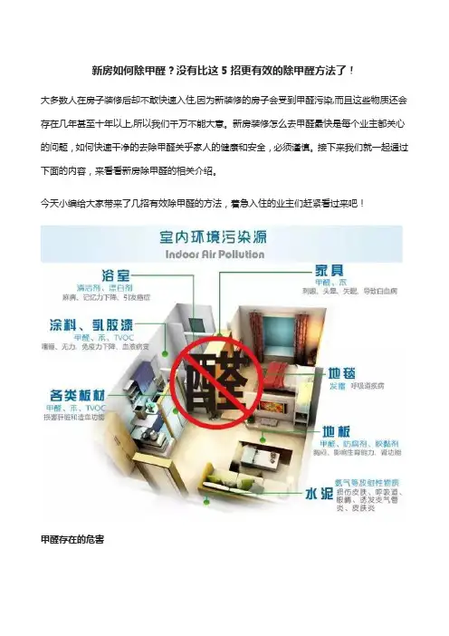 快速去甲醛的小方法,除甲醛活性炭怎么用？