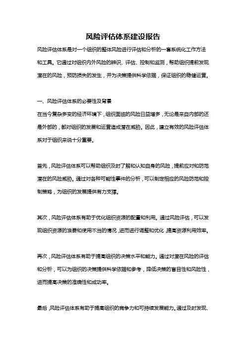 风险评估体系建设报告