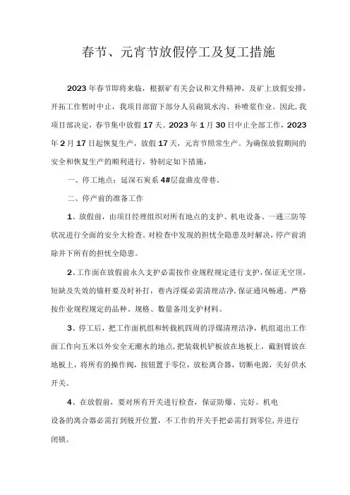 春节放假停工及复工措施(3页)