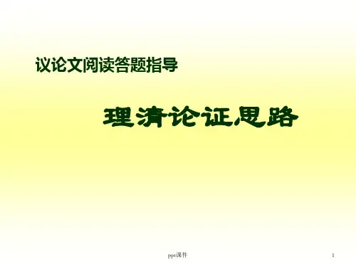 《议论文阅读》论证思路  ppt课件