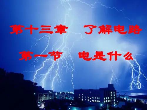 九年级物理全册 第十四章 第1节《电是什么》课件2 (新