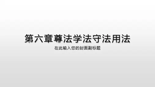 11第六章尊法学法守法用法(三)