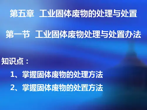 工业固体废物处理与处置