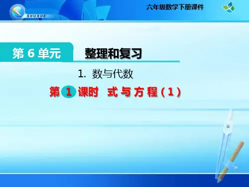 六年级下册整理和复习《数与代数 式与方程》课件(公开课)