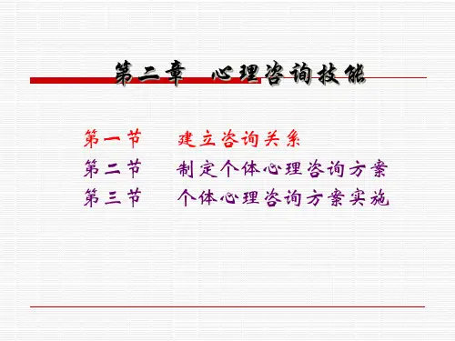 三级心理咨询技能复习_PPT幻灯片