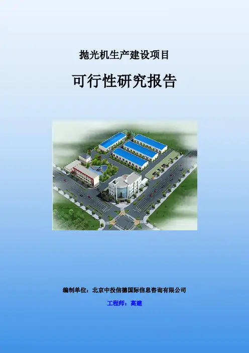 抛光机生产建设项目可行性研究报告