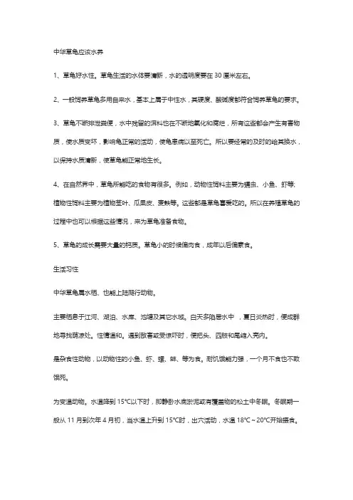 草龟干养还是水养好