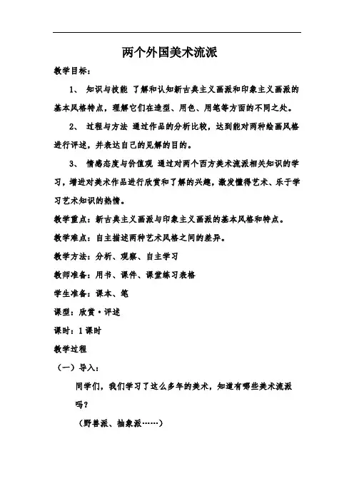 两个外国美术流派