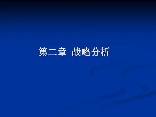 战略管理 第二章 战略分析讲解