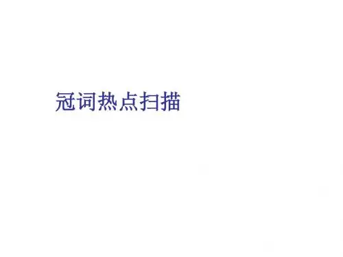 高考英语冠词热点扫描(新编2019教材)