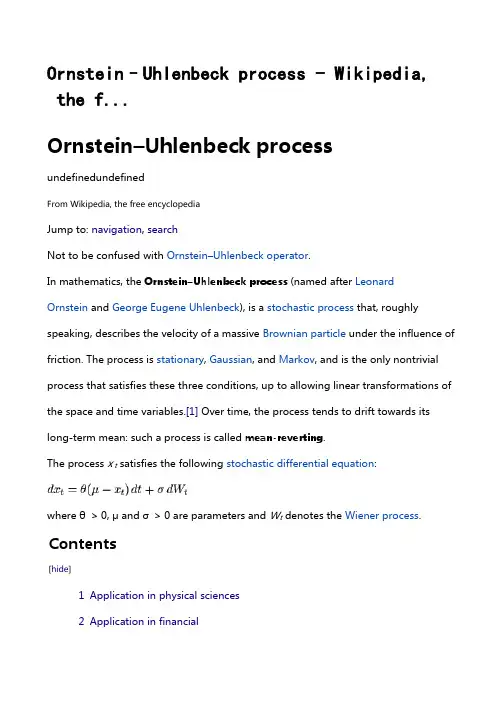 Ornstein–Uhlenbeck process - Wikipedia, the f