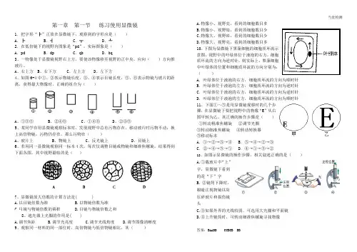 鲁科版(五四制)六年级上册第二单元第一章  第二节 观察植物细胞练习题
