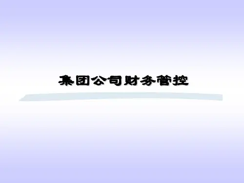 集团公司财务管控PPT幻灯片课件
