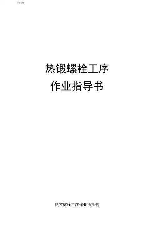 -热锻螺栓作业指导书.doc